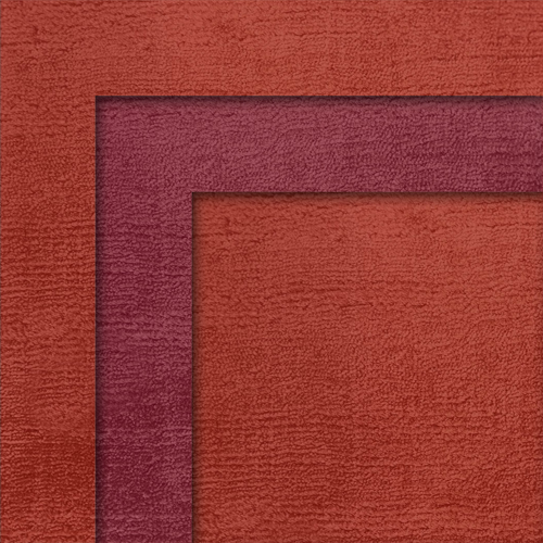 Inset Border Silk Rug