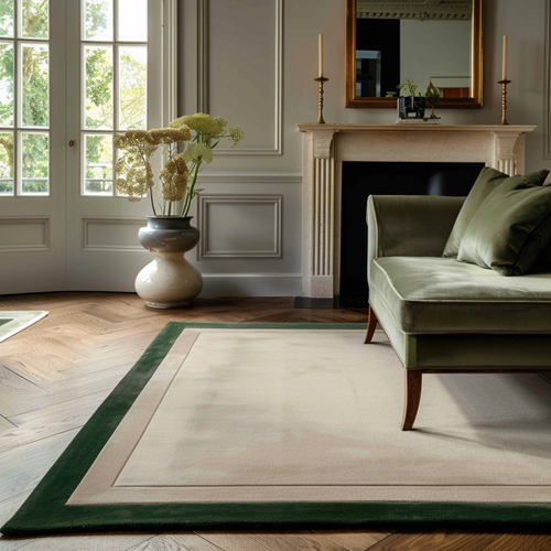 Bordered Wool Rug
