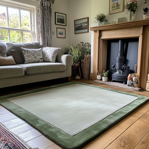 Wool Bordered Rug