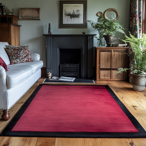 Bordered Wool Rug
